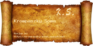 Krompaszky Soma névjegykártya